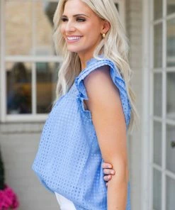 Entro Sofia Top- Blue