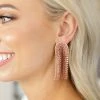 Taylor Shaye Designs Accessories Rhinestone Chain Drops- Pink Mix
