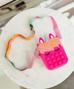 * Girls Unicorn Pop Socket Bag- Hot Pink Accessories