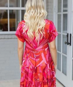 Olivaceous Dresses Zia Dress- Red