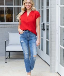 Lush Miley Top- Red Tops