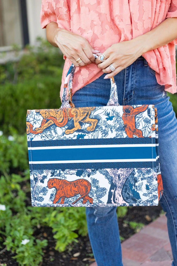 Suzie Bag Chandra Tote- Orange Designer Inspired