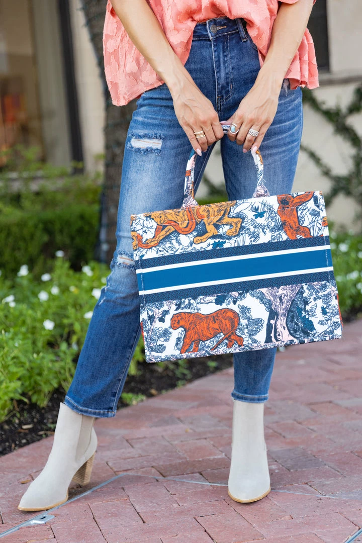 Suzie Bag Chandra Tote- Orange Designer Inspired