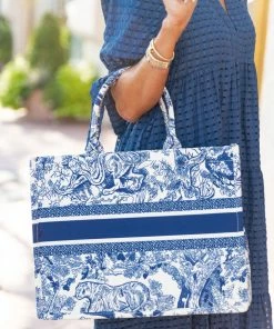 Suzie Bag Designer Inspired Chandra Tote- Blue