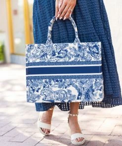 Suzie Bag Designer Inspired Chandra Tote- Blue