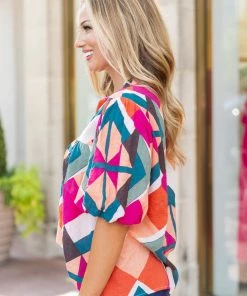 THML Tops Marcy Top- Pink