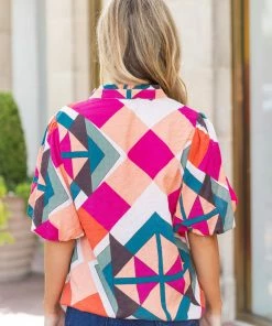 THML Tops Marcy Top- Pink