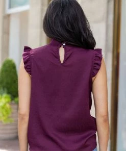 2 Hearts Kennedy Top- Wine Tops