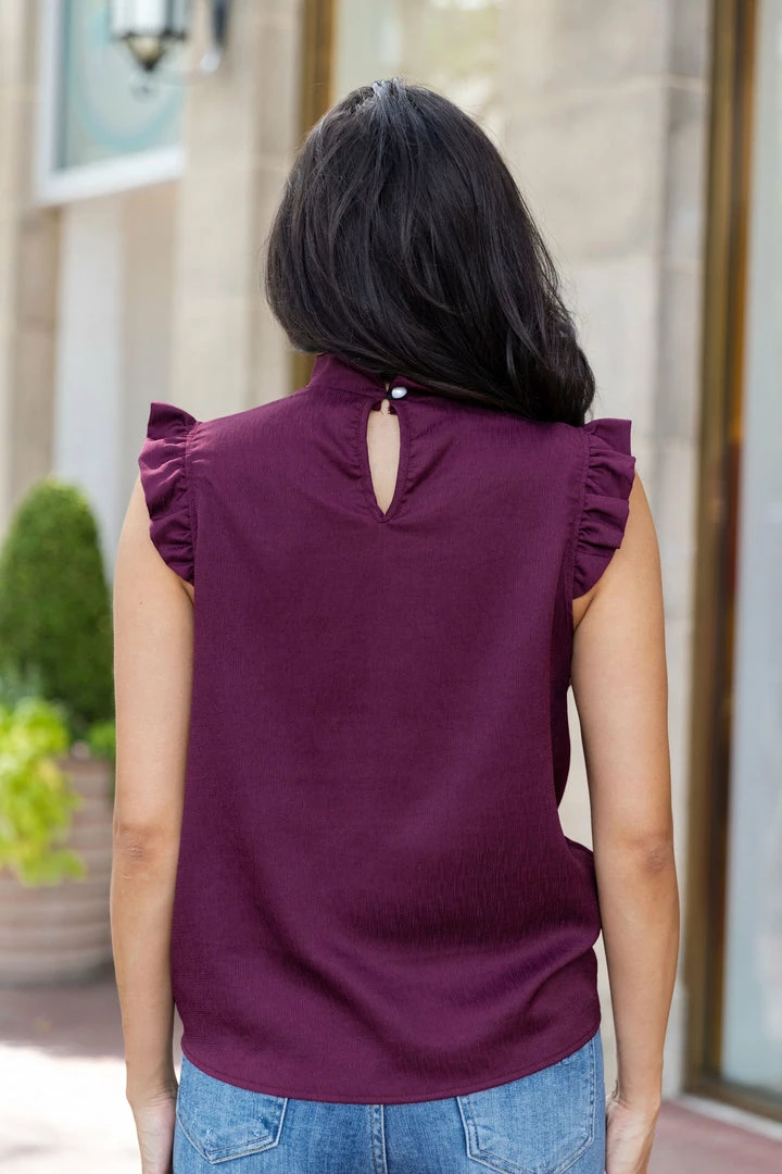 2 Hearts Kennedy Top- Wine Tops