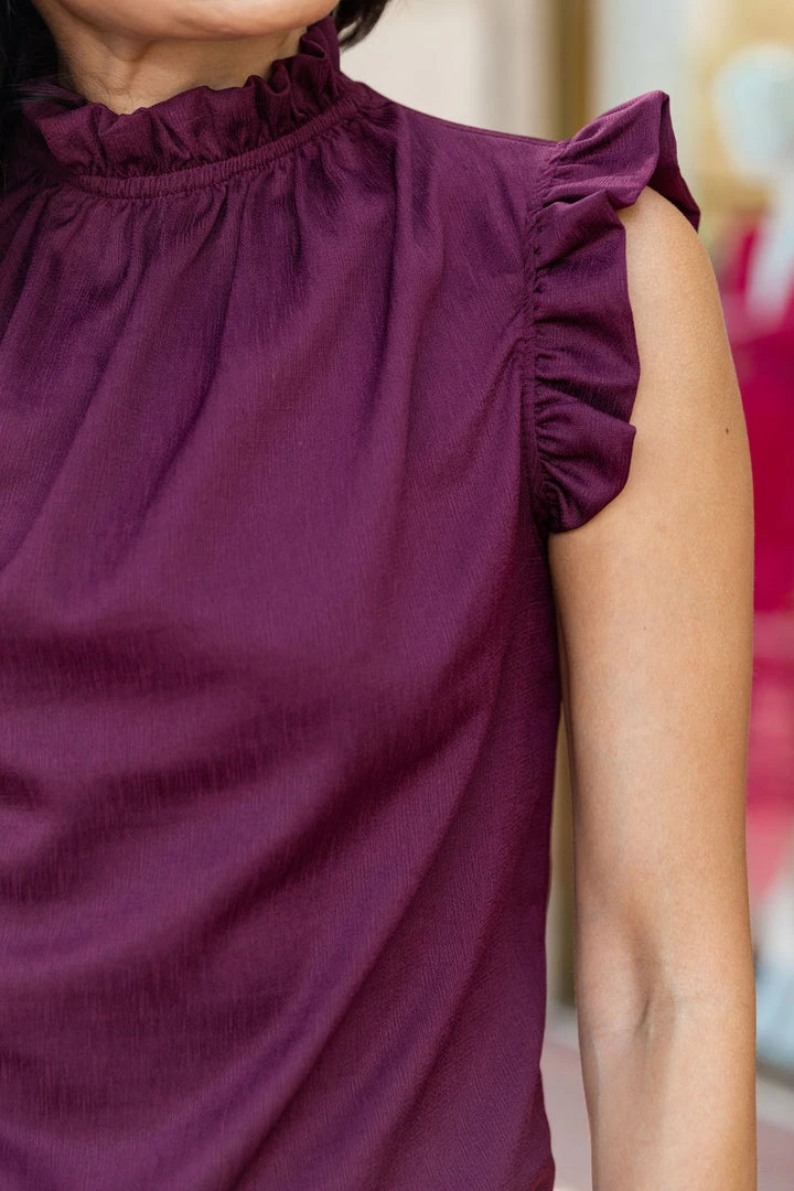 2 Hearts Kennedy Top- Wine Tops