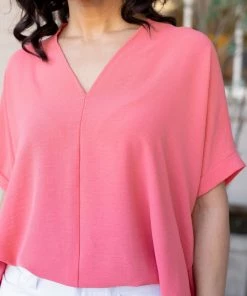 Trend Notes Tops Gabriella Top- Coral