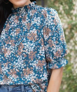 2 Hearts Bonnie Top- Teal