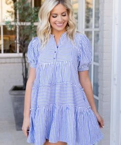 &Merci Dresses Martha Dress- Blue