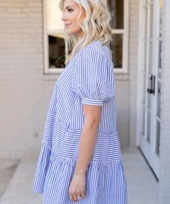 &Merci Dresses Martha Dress- Blue