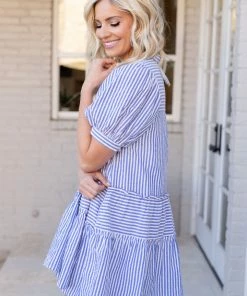 &Merci Dresses Martha Dress- Blue