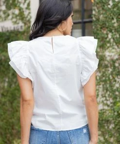 On Twelfth Debbie Top- White