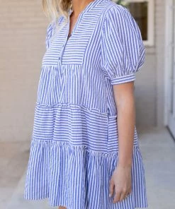 &Merci Dresses Martha Dress- Blue