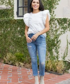 On Twelfth Debbie Top- White