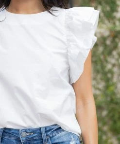 On Twelfth Debbie Top- White