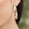 Ellison + Young Designer Inspired Tinsley Heart Hoop Earrings