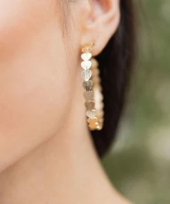 Ellison + Young Designer Inspired Tinsley Heart Hoop Earrings