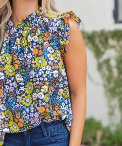 Lovely J Elena Top Tops