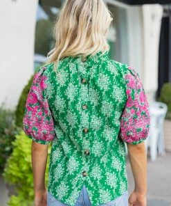 THML Tops Kathleen Top- Green