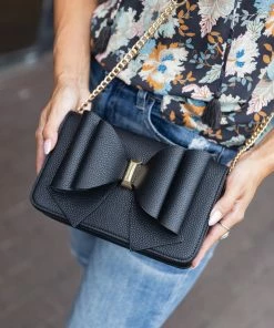 Like Dreams Accessories Cassie Bow Bag- Black