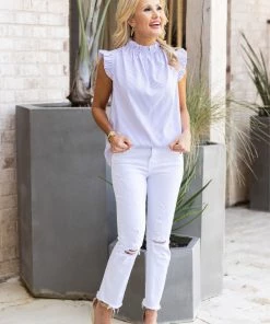 2 Hearts Kennedy Top Striped- Lilac