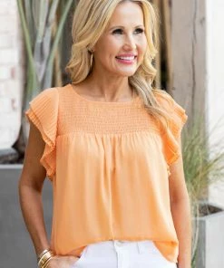 Abby Top- Orange By BB Dakota Tops