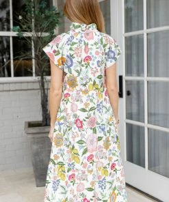Watts Midi Dress- Lemon Verbena - Crosby By Mollie Burch Dresses