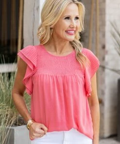 Abby Top- Pink By BB Dakota Tops