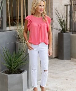 Abby Top- Pink By BB Dakota Tops