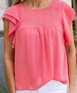 Abby Top- Pink By BB Dakota Tops