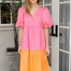 Dresses Brawley Dress- Pink Bellini- Crosby By Mollie Burch