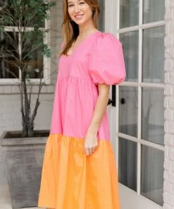 Dresses Brawley Dress- Pink Bellini- Crosby By Mollie Burch