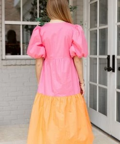 Dresses Brawley Dress- Pink Bellini- Crosby By Mollie Burch