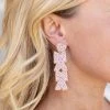 Taylor Shaye Designs Beaded Mama Earrings- Pink