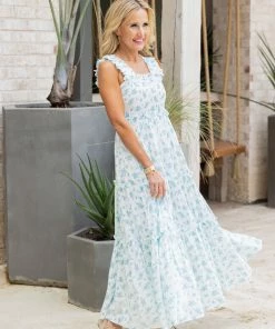 Mable Cynthia Dress- Blue