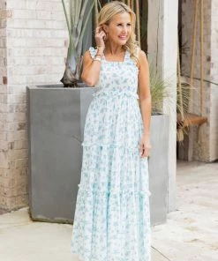 Mable Cynthia Dress- Blue