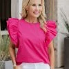 On Twelfth Tops Debbie Top- Pink