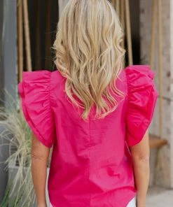 On Twelfth Tops Debbie Top- Pink