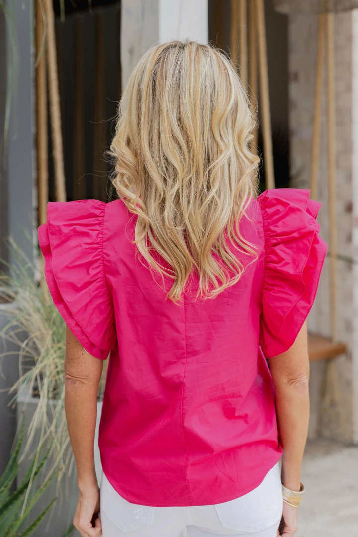 On Twelfth Tops Debbie Top- Pink