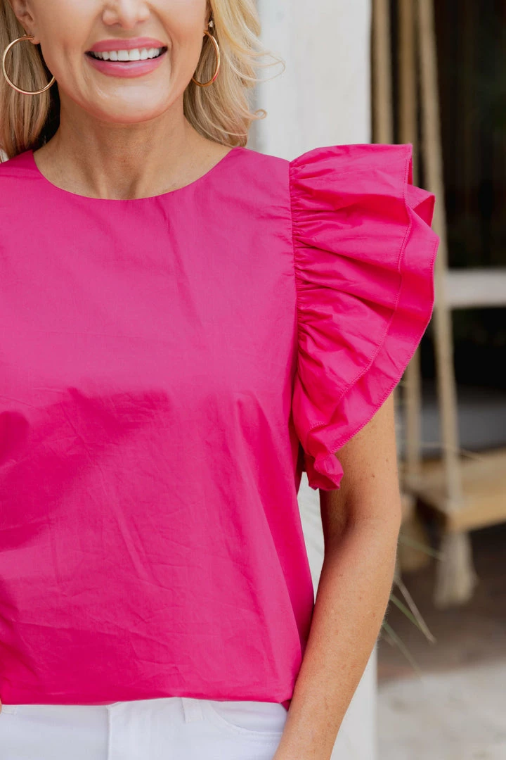 On Twelfth Tops Debbie Top- Pink