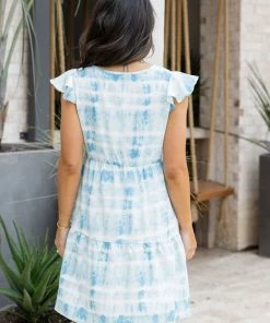 SOLUTION Ayla Dress- Blue