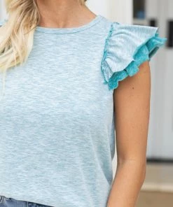 Doe & Rae Genevieve Top- Mint Tops