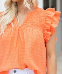 Style U Cheyenne Top- Coral