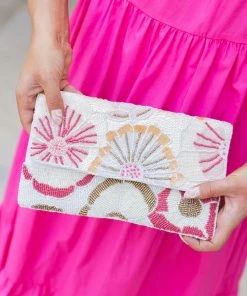 La Chic Designs Summer Of Color Elyse Beaded Clutch