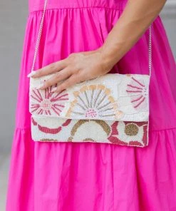 La Chic Designs Summer Of Color Elyse Beaded Clutch