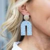 Illord Accessories Jolie Arch Earrings- Blue